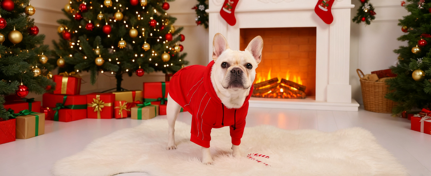 Теплий зимовий пуловер для собак ASENKU з флісу з відбиваючими смугами для маленьких собак XS, толстовка для собак з капюшоном та кишенями, куртка для собак з отвором для шлейки, м'яка та дихаюча зимова одяг для собак XS чорного кольору