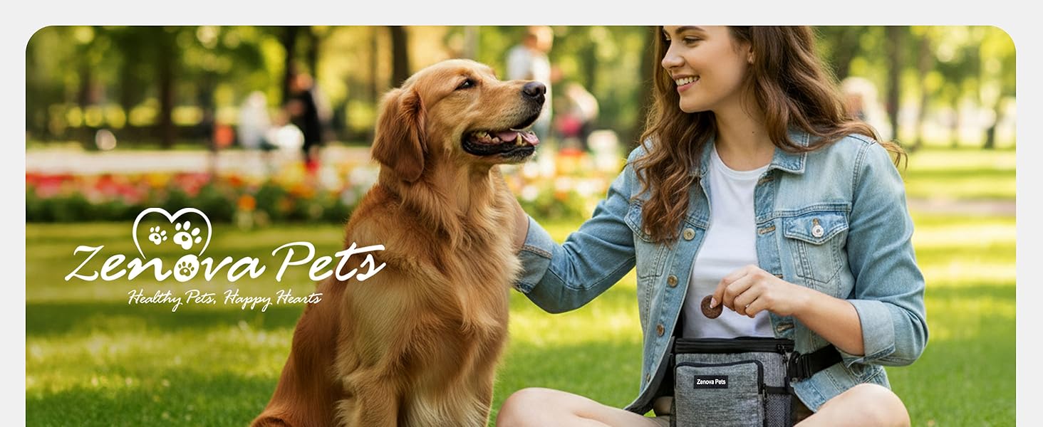 Сумка для ласощів для собак – практична сумка для тренувань з додатковим поясом – сумка для корму для собак, сумка для тренувань та прогулянок – міцна, водостійка сумка для ласощів для собак для подорожей