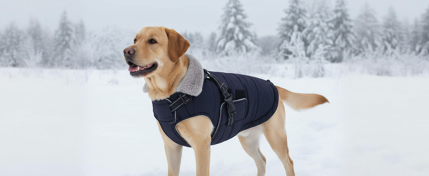 Зимовий теплий накид для собак ASENKU (S, M, L, XL) – водонепроникний, вітронепроникний, з відбиваючими елементами, з нагрудником, для маленьких, середніх та великих собак, зелений