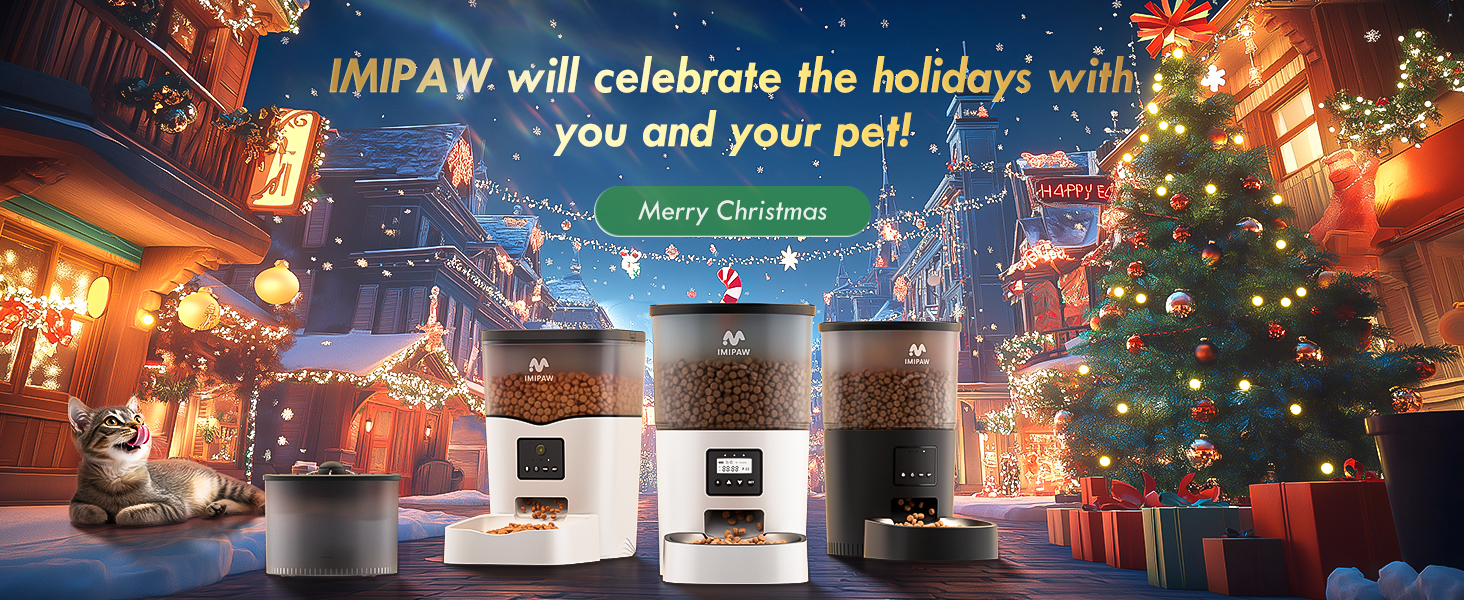 Автомат годівлі для котів та собак IMIPAW з Wi-Fi, 3L, чорний | Програмований диспенсер корму з APP-керуванням, 5G/2.4G, 1-10 прийомів на день