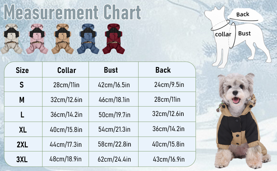 Водонепроникний зимовий теплий халат для собак з капюшоном, повний халат, захист від снігу, регульований (Бежевий, M)