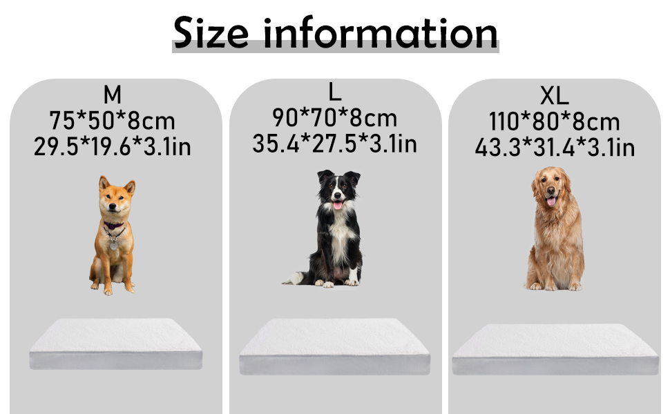 Ортопедичне ліжко для собак Vertupet з Memory Foam, 75x50x8 см, знімний чохол та м'яке подушечка, для великих собак, сіре та біле