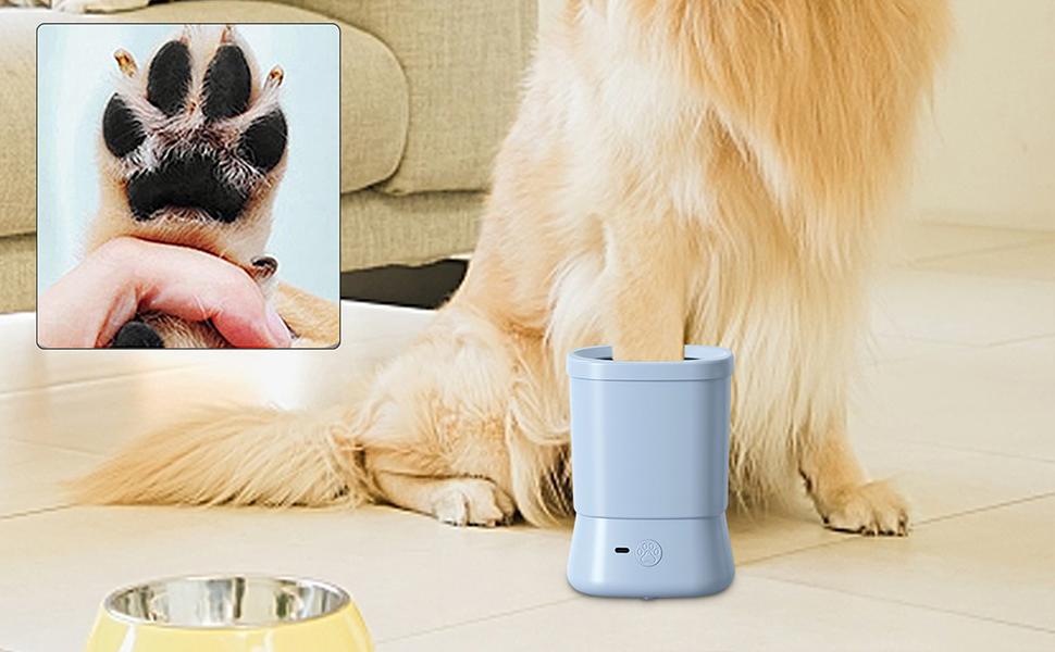 Автоматичний очищувач лап для собак Dopsyesn, 2 швидкості, захист від бризок, аксесуари для догляду за лапами під час прогулянок, походів, кемпінгу