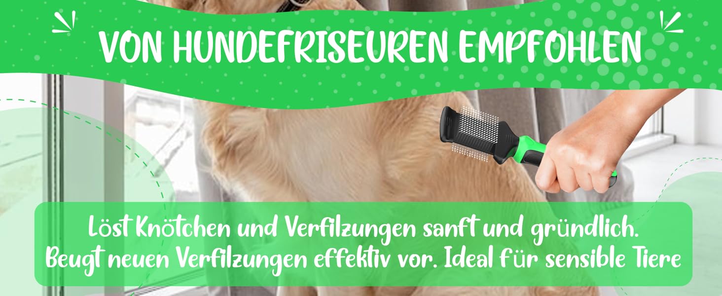 Зубна щітка для собак та котів з захисними нопочками - видаляє підшерсток, ковтуни та вузли. Ідеальна для догляду за шерстю довгошерстих собак, таких як кокапу, пудель. Розмір S. Зубна щітка 2.0, компактна