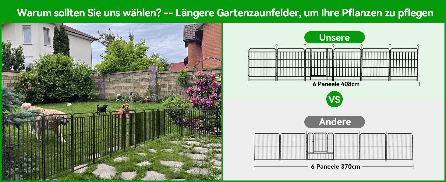 КіяГро вольєр для цуценят 544см, 8-секційний, розкладний, з дверцятами, для собак, котів, кроликів, для саду, без інструментів