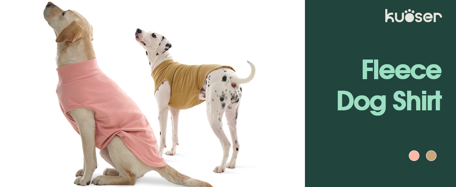 Теплий пуловер для собак Kuoser, розмір L, коричневий: м'який флісовий жилет для середніх собак