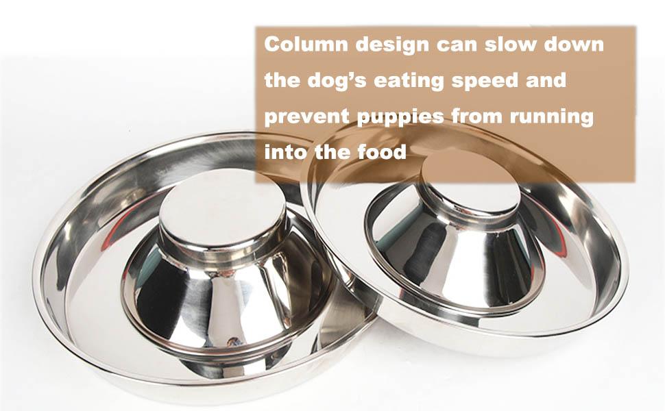 Набір мисок для цуценят та собак з нержавіючої сталі (30 см, 2 шт.)