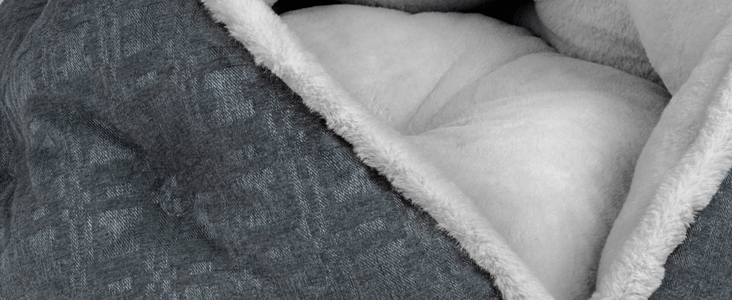 TrendPet LunaNest: М'яке ліжко-гніздо для собак та котів (Сірий)