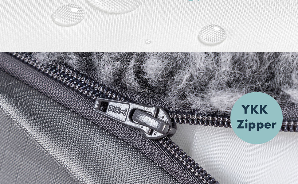 Лежанка для собак Stoutwool 10см, стійка до кусання, ортопедична, для маленьких порід, 58x41x10см, сіра