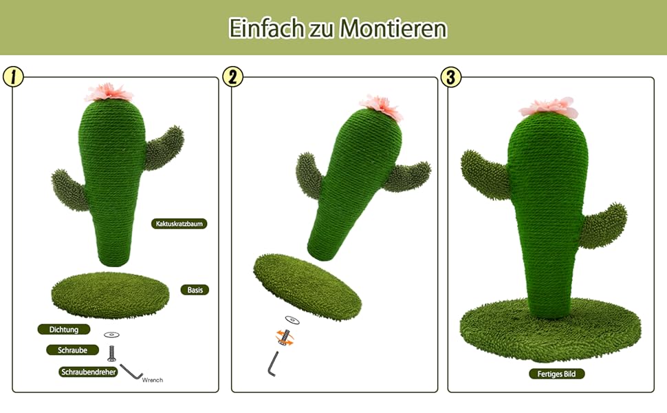 Крактус для котів AUSCAT: сонячний крактус-кліматизатор з сизалю для кошенят, кімнатний крактус-кліматизатор