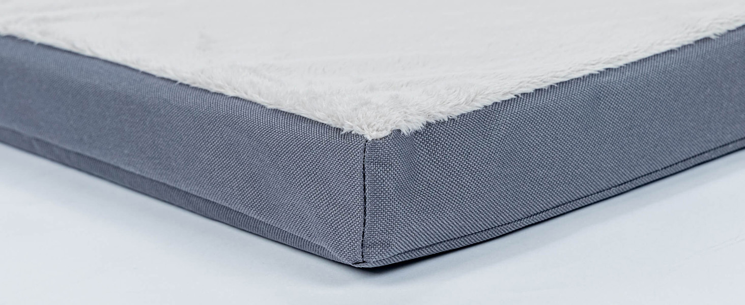 Ортопедичне собаче ліжко TrendPet Viscado сірого кольору, 100 см