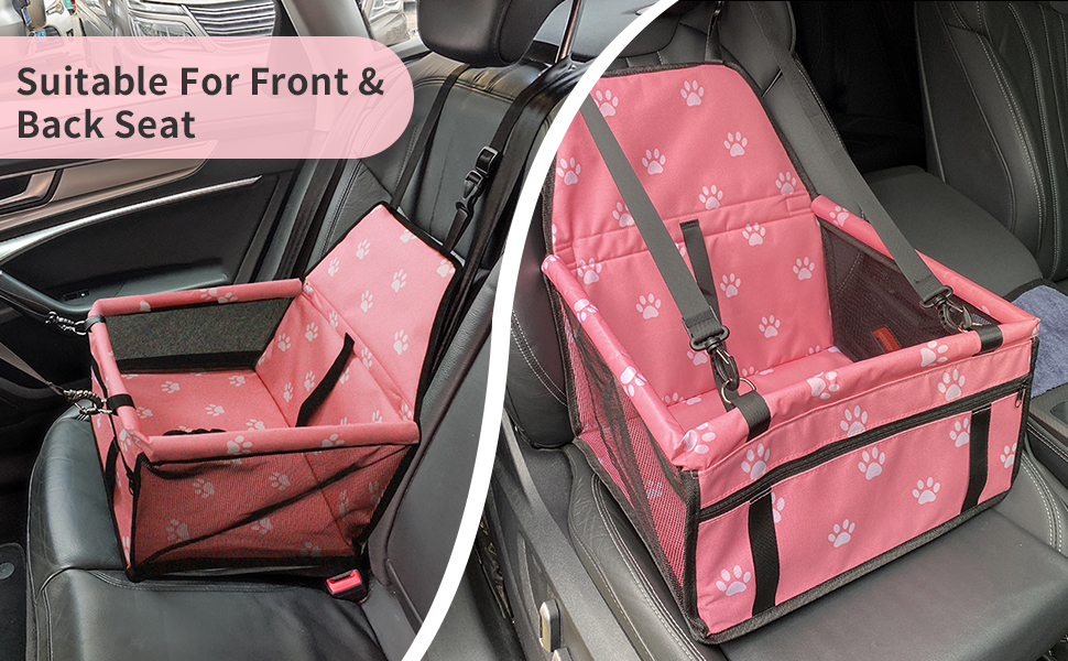 Автомобільний лежак для собак та котів, Oxford, 40x32x24 см, рожевий