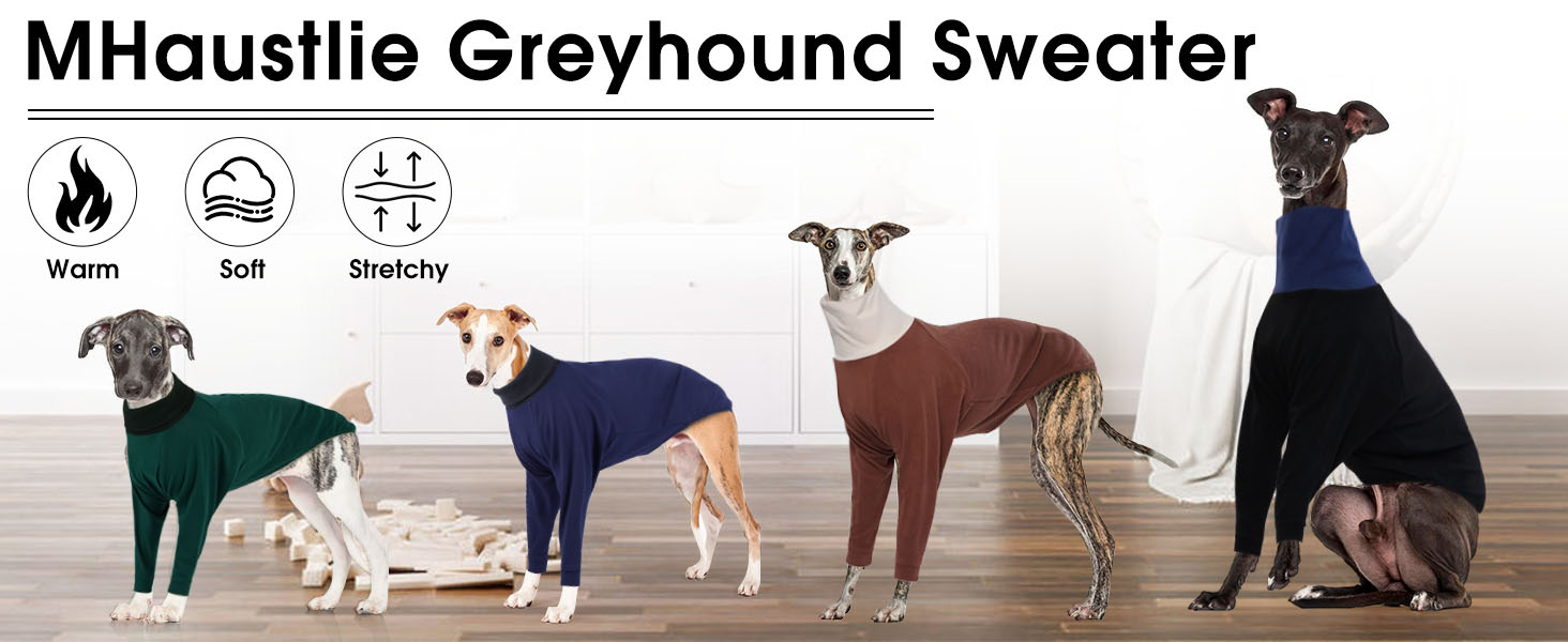 Теплий пуловер з коміром-горловиною для Whippet, Windhund та маленьких собак, теплий одяг для собак на зиму, коричневий, розмір S