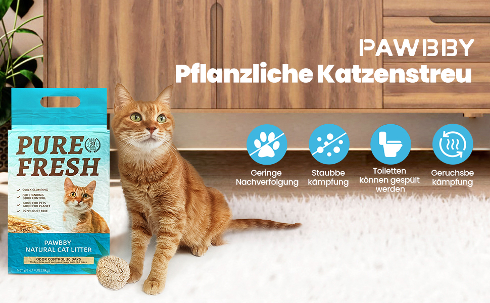 PAWBBY P1 Ultra: Самоочисний лоток для котів з рослинним наповнювачем