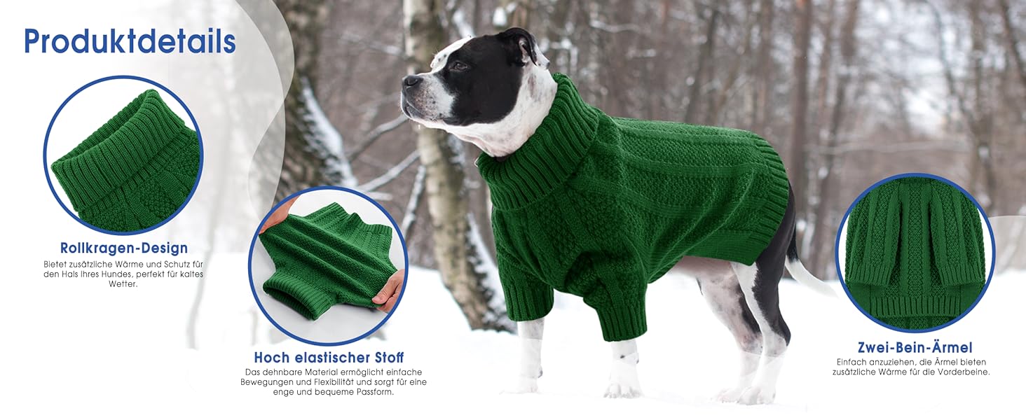 Теплий і м'який пуловер для собак Queenmore з в'язаним візерунком для Йоркширських терьєрів, пуделів та померанських спайнілів (червоний, S)