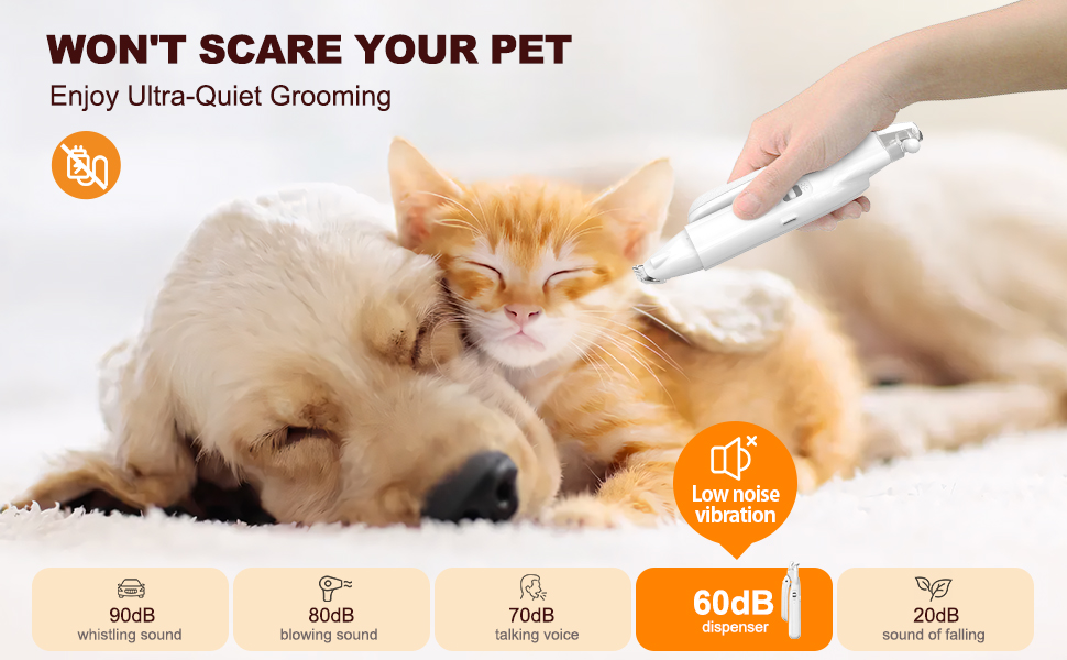 Машинка для стрижки собак Leise, 4 в 1: стрижка тіла, обрізка подушечок, догляд за очима та вухами. Ідеально для собак та котів. (2 в 1 комплект)