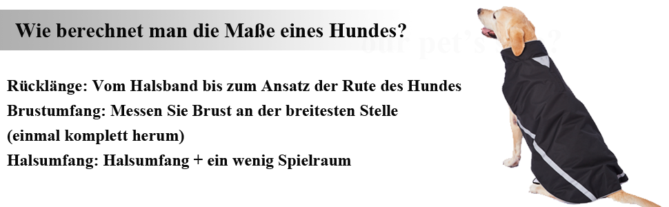 Водонепроникний собачий плащ/куртка з отвором для коміра, на липучках, з флісовою підкладкою, зі світловідбиваючими елементами, зимовий, для середніх та великих собак, чорний, 4XL, 1 шт.