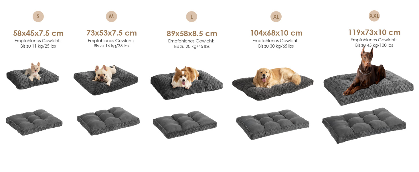 Килимок для собак великих порід EHEYCIGA, 104x68 см, XL, штучне хутро та льон, темно-сірий