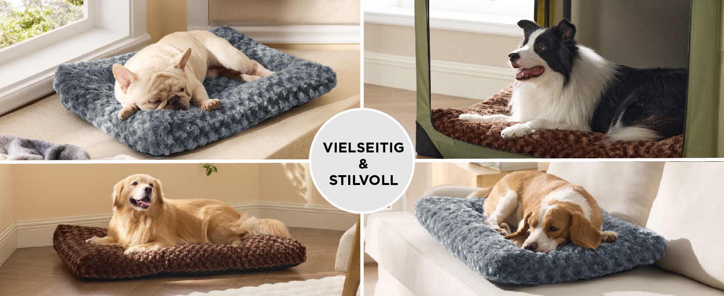 Крісло-лежанка для собак середніх порід BEDSURE - 71x50x7 см, сіре, миюче, з антиковзаючою основою