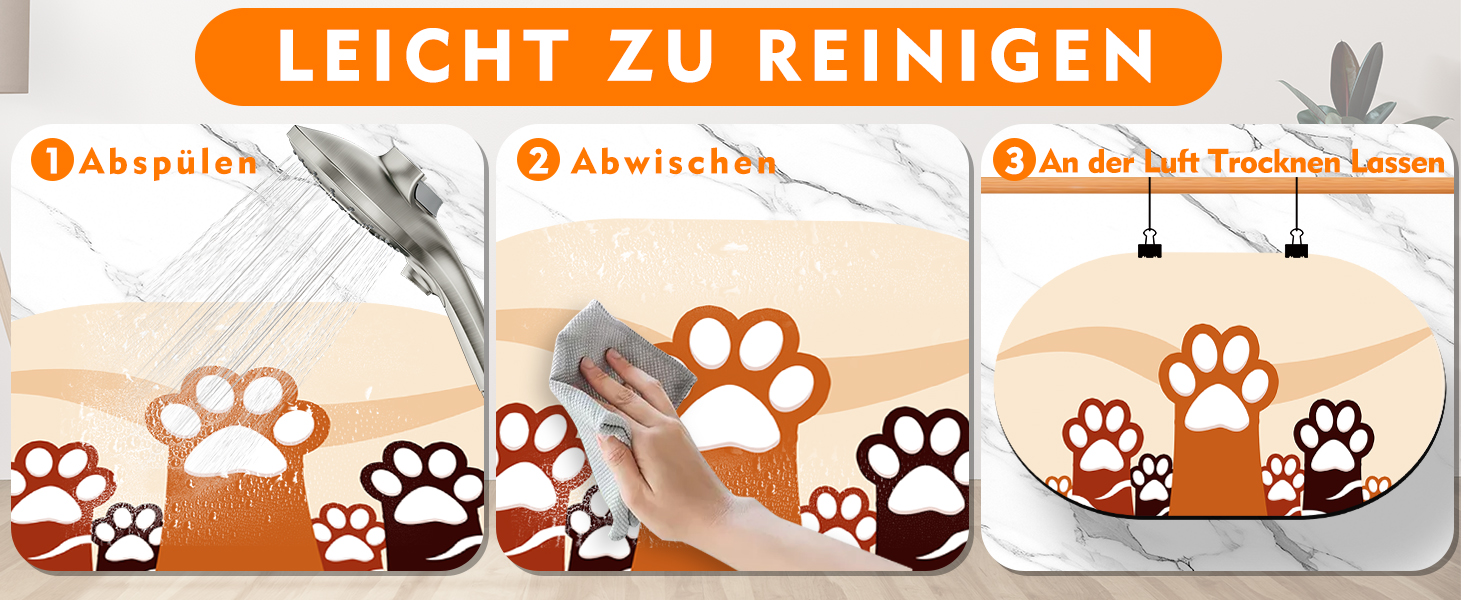 Підкладка під годівницю для собак, вбираюча, 61x40.5 см, нековзна, з гумовою основою, бежева, Paw