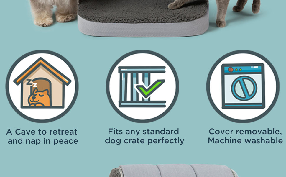 Ортопедичне собаче ліжко Pelzin - будиночок для собак з піною типу 