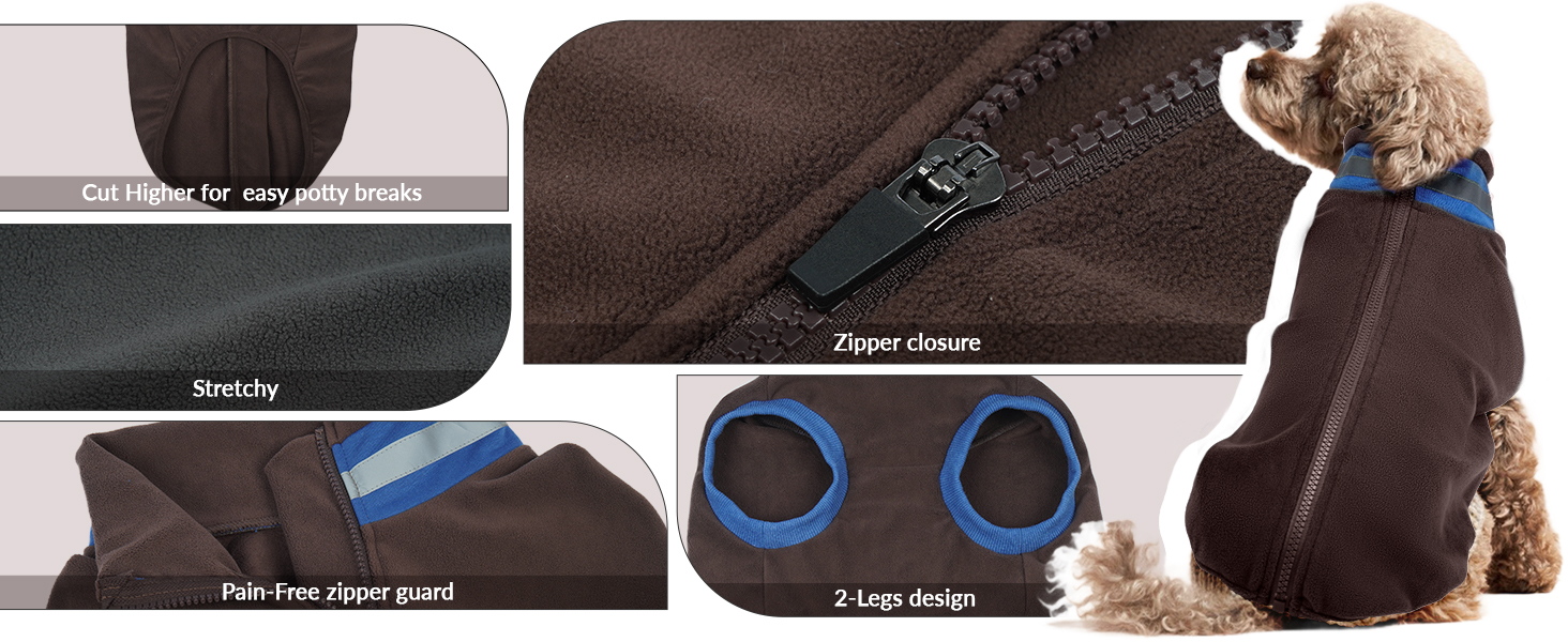 Теплий зимовий теплий костюм для собак середнього розміру, теплий костюм для собак на осінь/зиму (колір: коричневий, розмір: M)