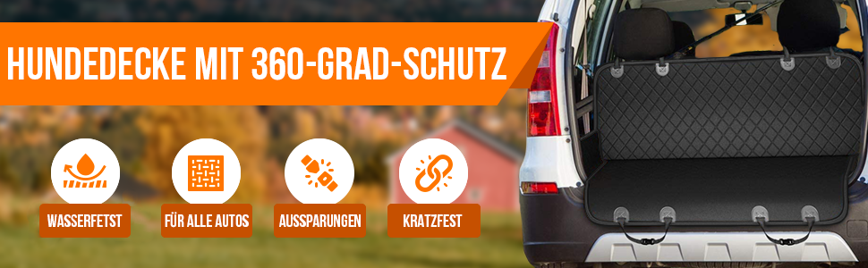 Накладки на сидіння автомобіля для собак Strex - чорний, 137 x 147 см - захисний чохол, підстилка для собак, з поводом та сумкою для зберігання