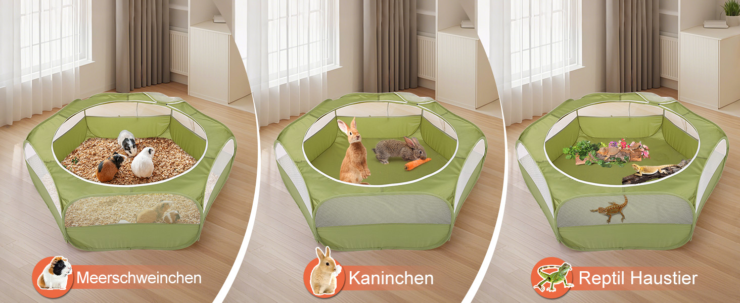 Pawaboo: вольєр для дрібних тварин, складаний, водовідштовхувальний. Підходить для кроликів, курей, кошенят, цуценят, хом'яків. З сіткою, блискавкою та нейлоновим дном – Indigo