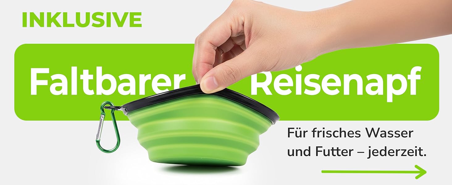 Сумка для ласощів для собак велика, з мискою, кликером, диспенсером для відходів та кишенькою для телефону, 3 способи носіння, ідеальна сумка для дресирування собак