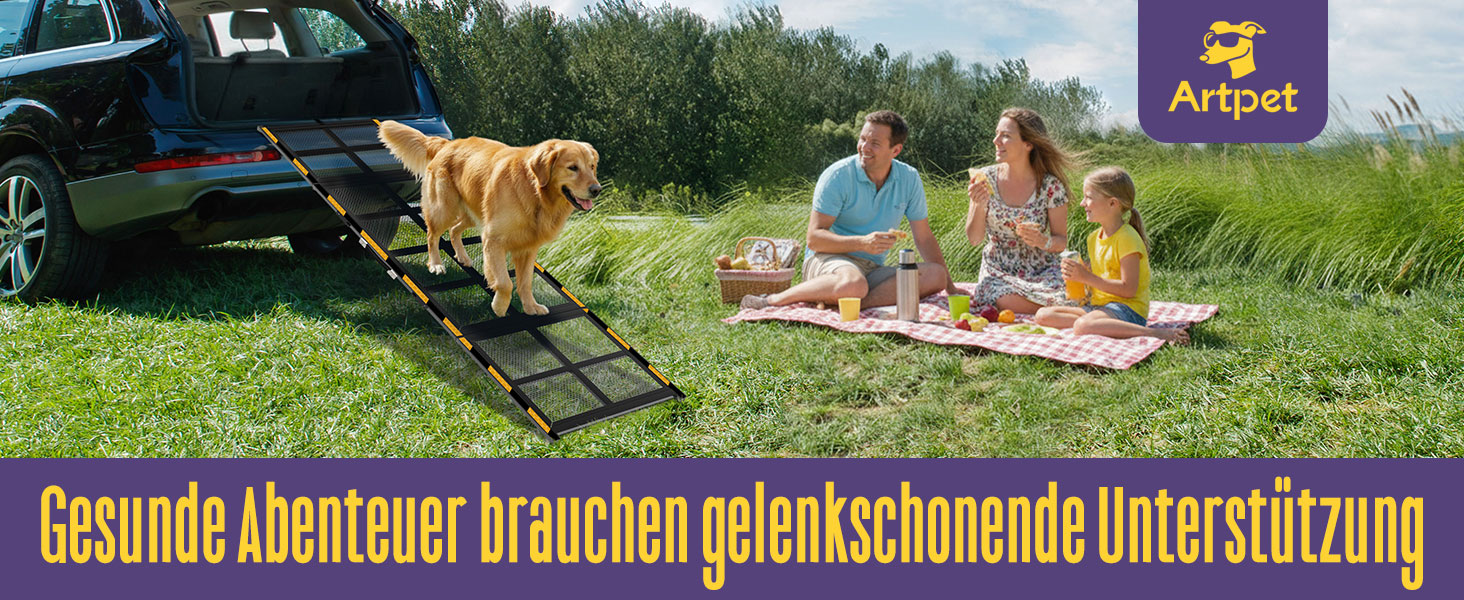 Рампа для собак Extra Lange 190 см – стабільна авторампа для великих собак, для SUV, комбі та автодому, до 90 кг