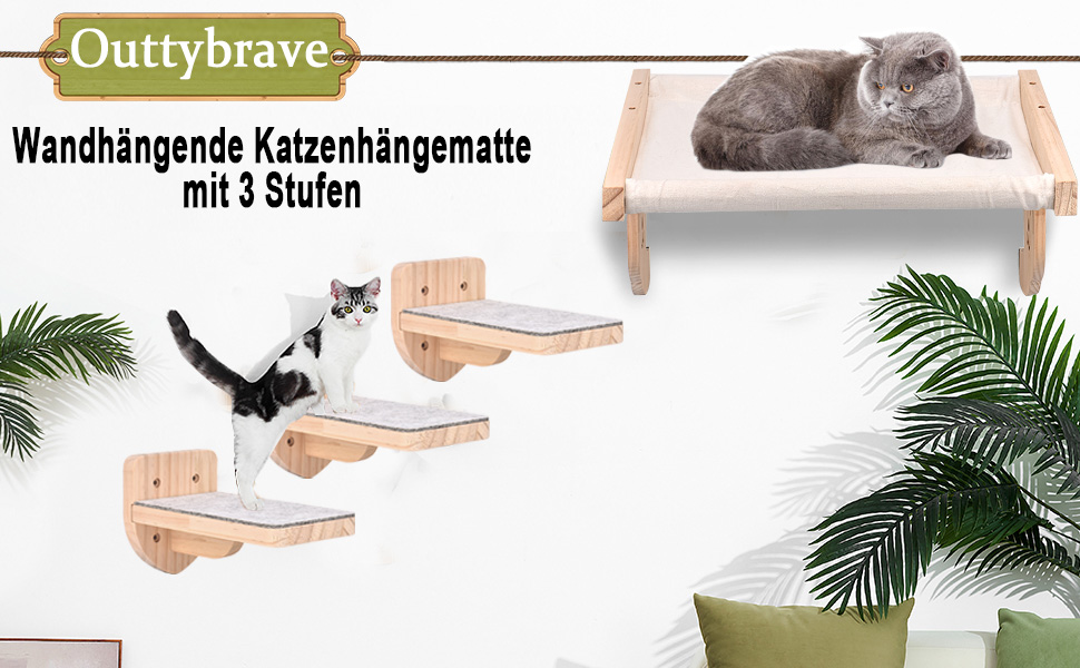 Настінна гамак для котів, дерев'яні меблі для котів, полиці та стійки, полиця для котів з плюшем, платформа-ліжко для котів для сну, ігор та лазіння