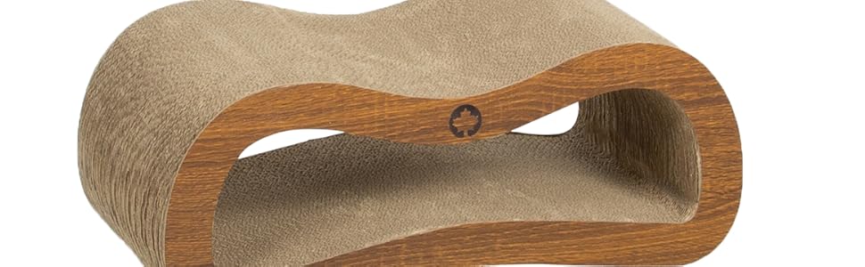 Крязовий борд Orbit Petite для котів | Дерево, крязовий картон, котяча м'ята | 45 x 18 x 23 см