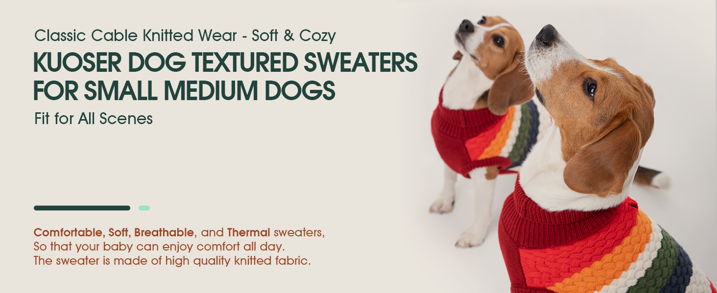 Теплий пуловер для собак Kuoser, для маленьких та середніх собак, флісова одяг, зимовий, червоний, XS