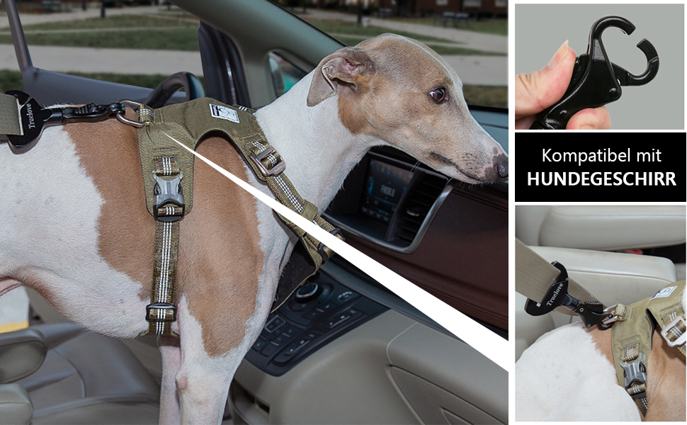 Автомобільний затискач для собак: надійний ремінь безпеки для собак та котів, чорний
