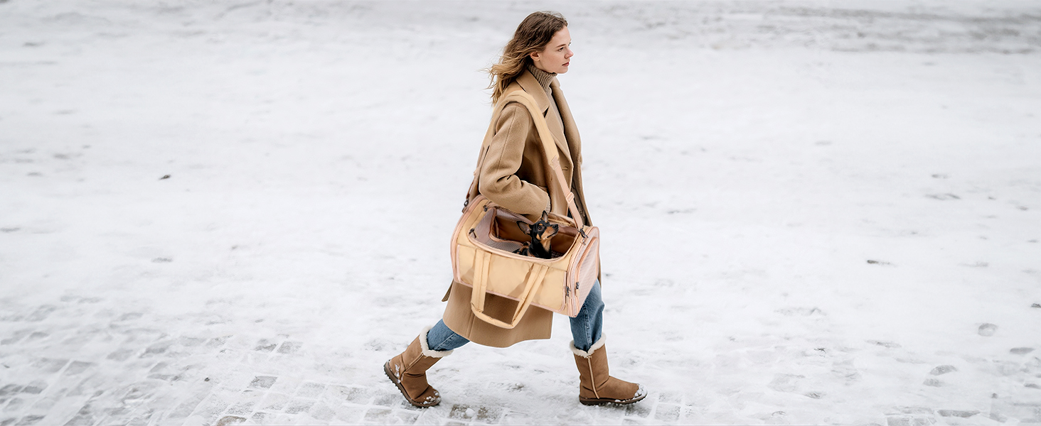 Транспортна переноска для котів та собак 4Pet, Khaki: міцна, з сіткою, для подорожей літаком та автомобілем