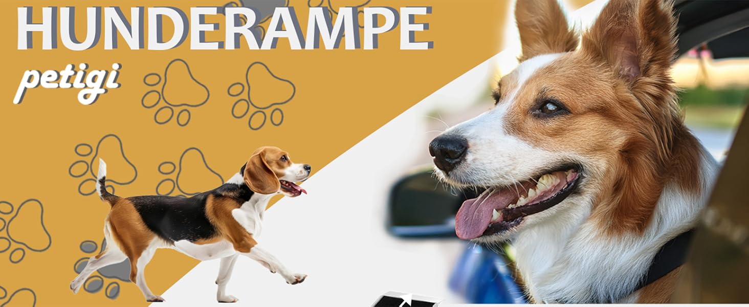 Рампа для собак Petigi: пандус у багажник авто, складна, алюміній, довжина 213 см