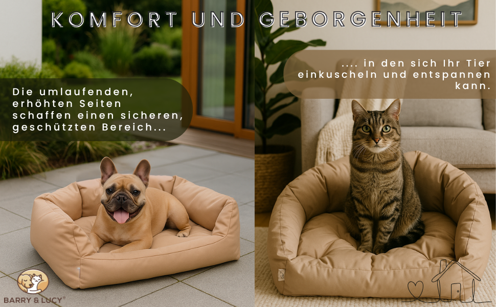 Матрац для собак BARRY & LUCY 3 в 1: вологостійкий, стьобаний, м'який, з еластичною начинкою. Розмір L, темно-червоний колір.