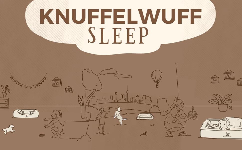 Ортопедичний лежак для собак Knuffelwuff Ellenie з плюшу та велюру, 79x60 см, бежевий, не ковзає, легко чиститься, для великих, середніх і малих собак