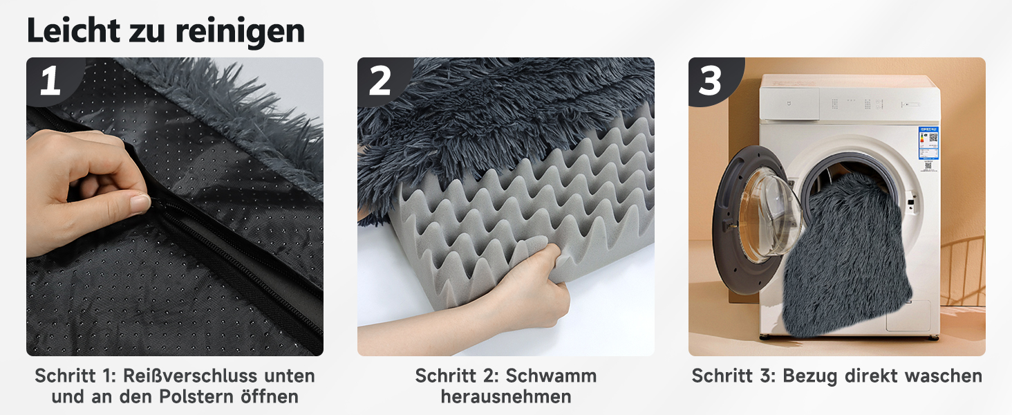 М'яке ортопедичне ліжко для собак DONWEI, килимок для собак, миється, знімний чохол, неслизька підстилка для лежанки, 75x50x6 см, сірий колір Ombré Grey (XL - 100 см, темно-сірий - 100 см)