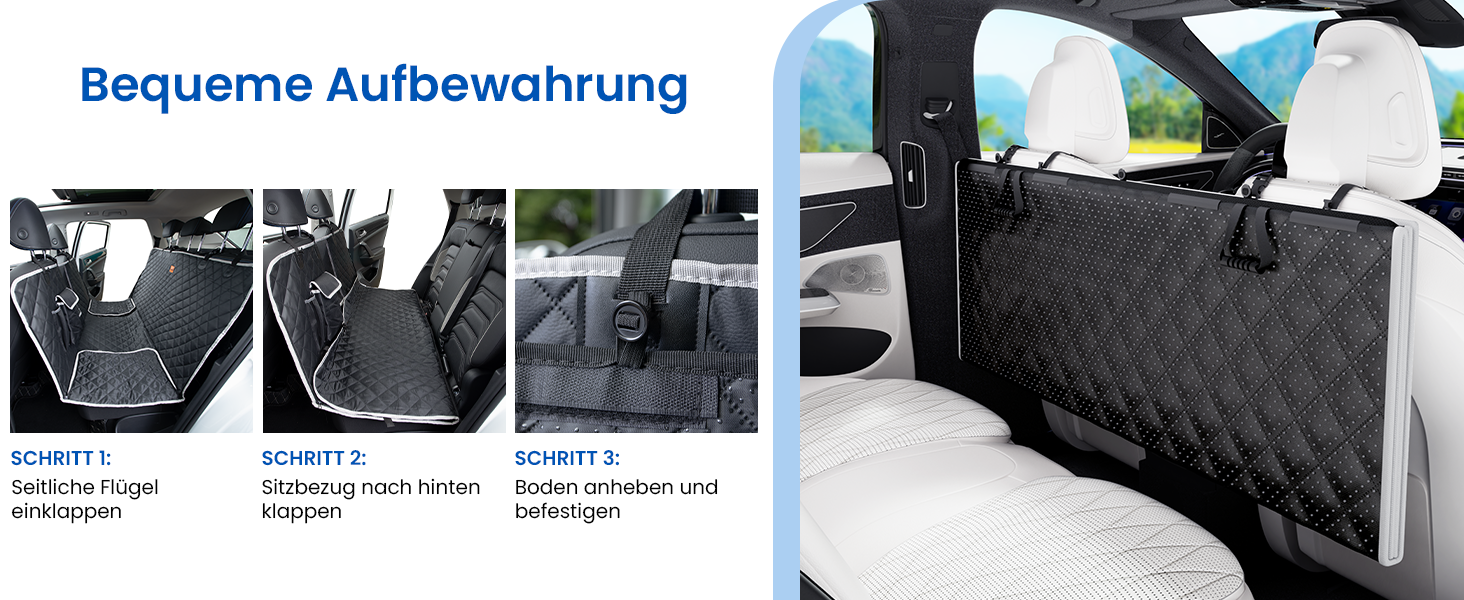 Захист для автосидіння PeCute: водонепроникний, з екошкіри, для собак, чорного кольору