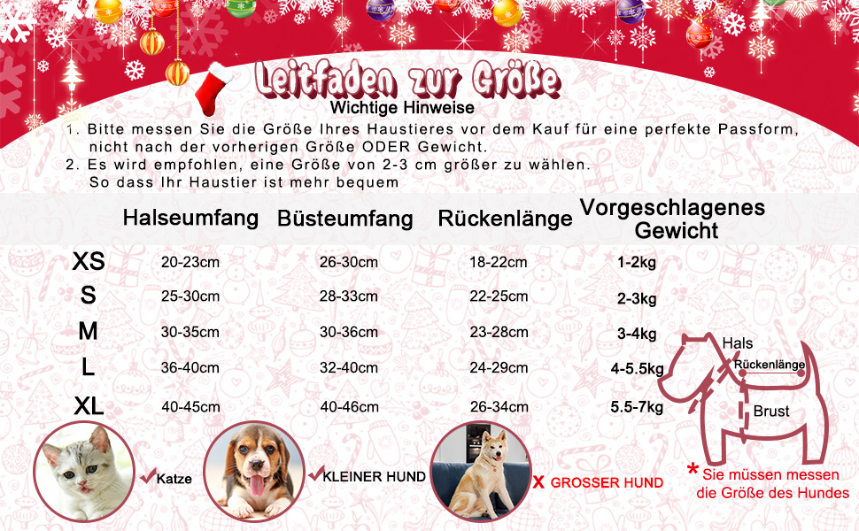 Пуловери для котів та собак HYLYUN (2 шт.) з новорічним дизайном: сніжинки, олень. Теплі зимові костюми для маленьких котів та собак