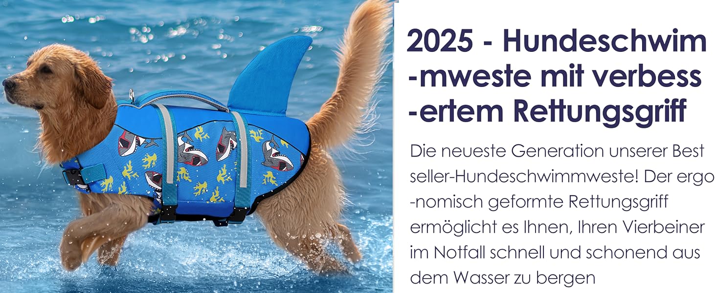 Світловідбиваюча рятувальна жилетка для собак AOFITEE, модель 'Акула', рожева, середній розмір