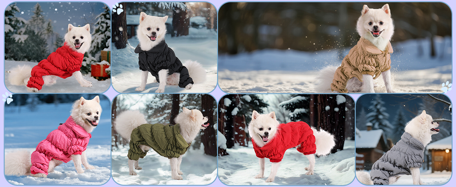 Водонепроникний теплий зимовий одяг для собак: куртка, жилет, пуловер для малих та середніх собак, з D-кільцем, Khaki S