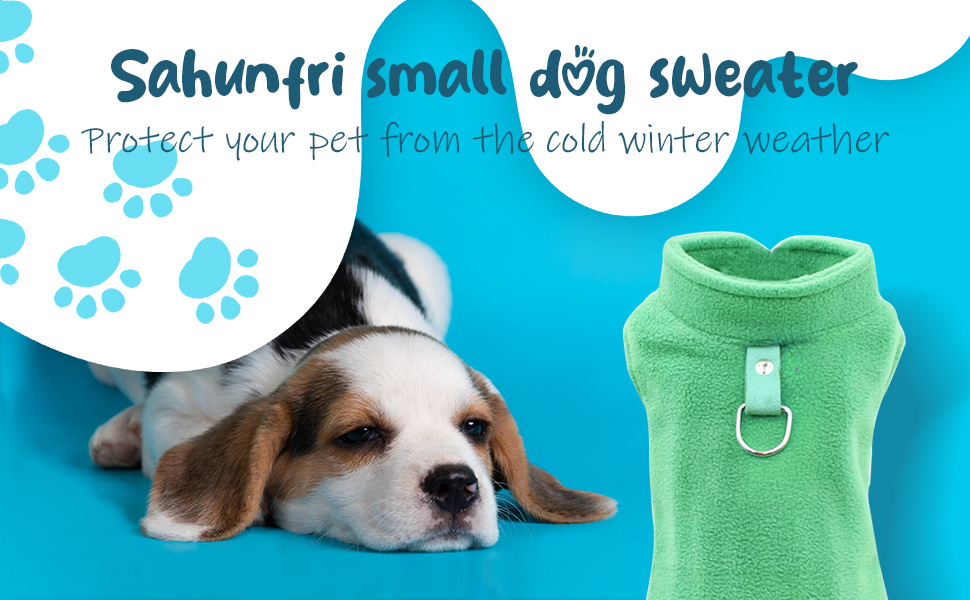 Пуловер для собак та котів, теплий флісовий пуловер, зимова куртка для собак з повідком (аква+зелений, XL) (сірий+коричневий, L)