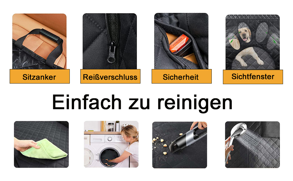 Водонепроникний захист для собак у авто: преміум-декиця для заднього сидіння з вікном та боковим захистом