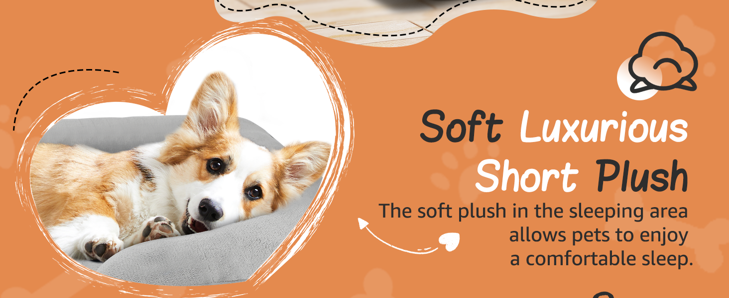 Ортопедичне ліжко для собак Nobleza, середній розмір, 71x58x17 см, з піною з пам'яті, сіре, для маленьких і середніх собак, миється, вологостійке, неслизьке, з високим бортиком