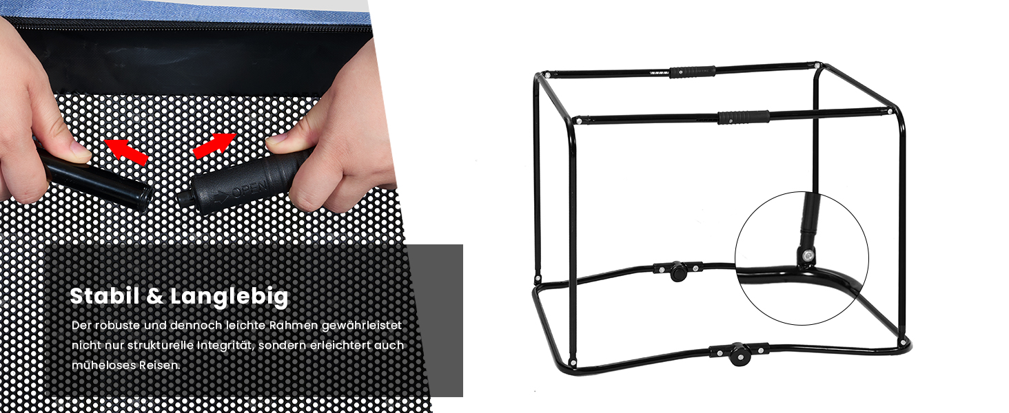 Складана переноска для собак та котів Gardner Pet Hundebox, 66x48x48 см, сіра. Підходить для тварин до 15 кг. З ручками та ковдрою.