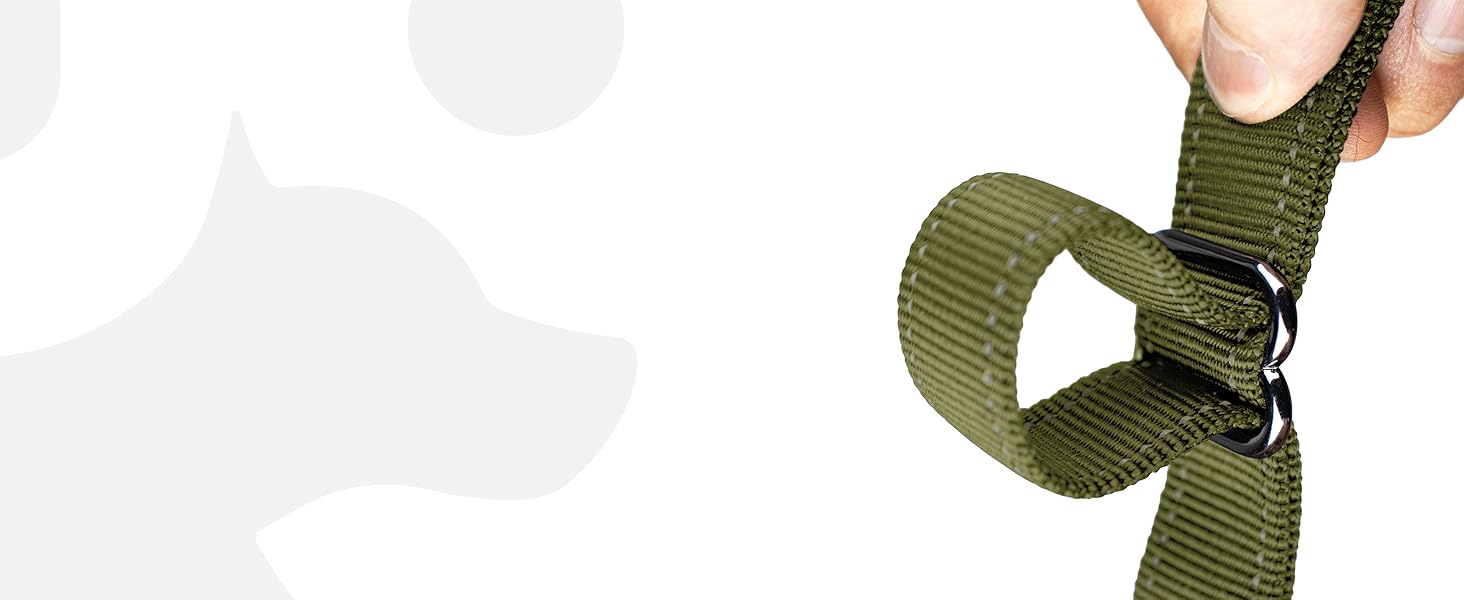 Авторемень для собак Wuglo 30-95 см - для автокрісла безпеки, з гачком та пряжкою, регульований, універсальний (Хакі)