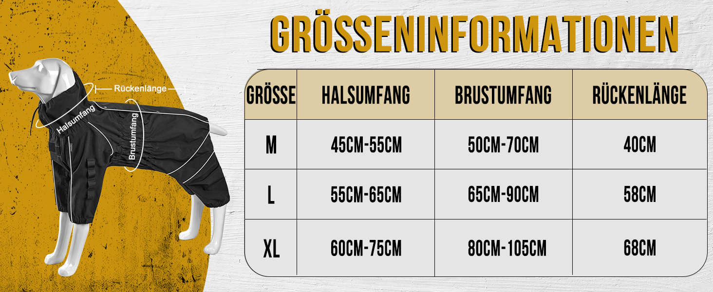 Регульована дощова куртка для собак OneTigris RIDERSTORM, чорна, XL (машинне прання)