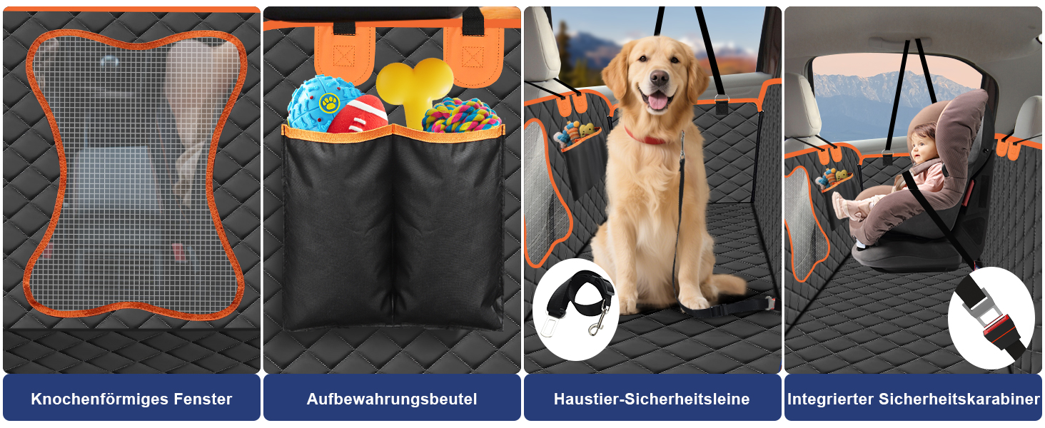 Водонепроникний килимок для собак Vortix на заднє сидіння авто - ідеальний компаньйон у подорожах. Захищає від бруду, шерсті та подряпин, зменшує необхідність миття авто.